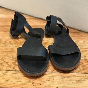 Madewell Black Leather Sandals